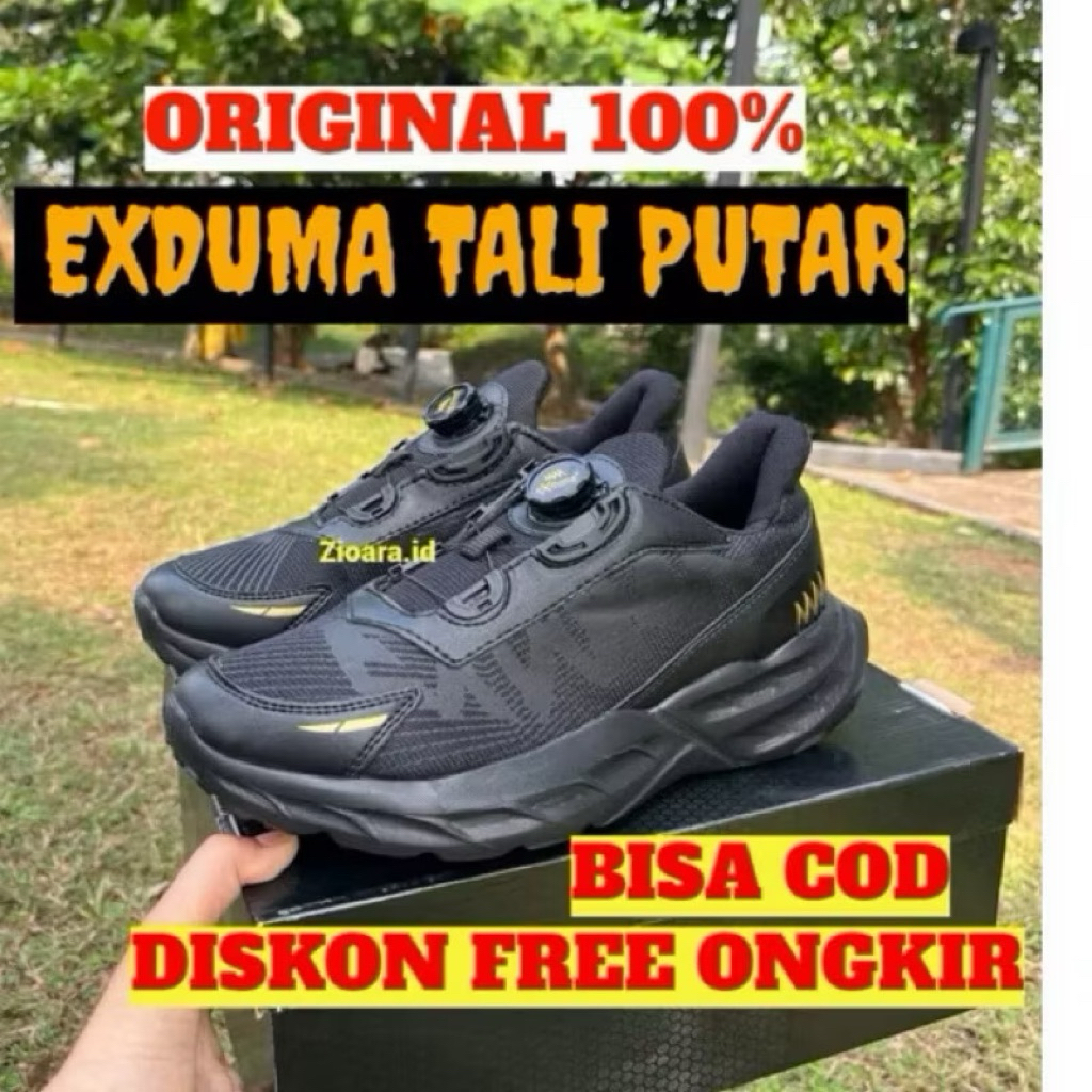 Sepatu Exduma Tali Putar dan Sepatu Exduma Super Black