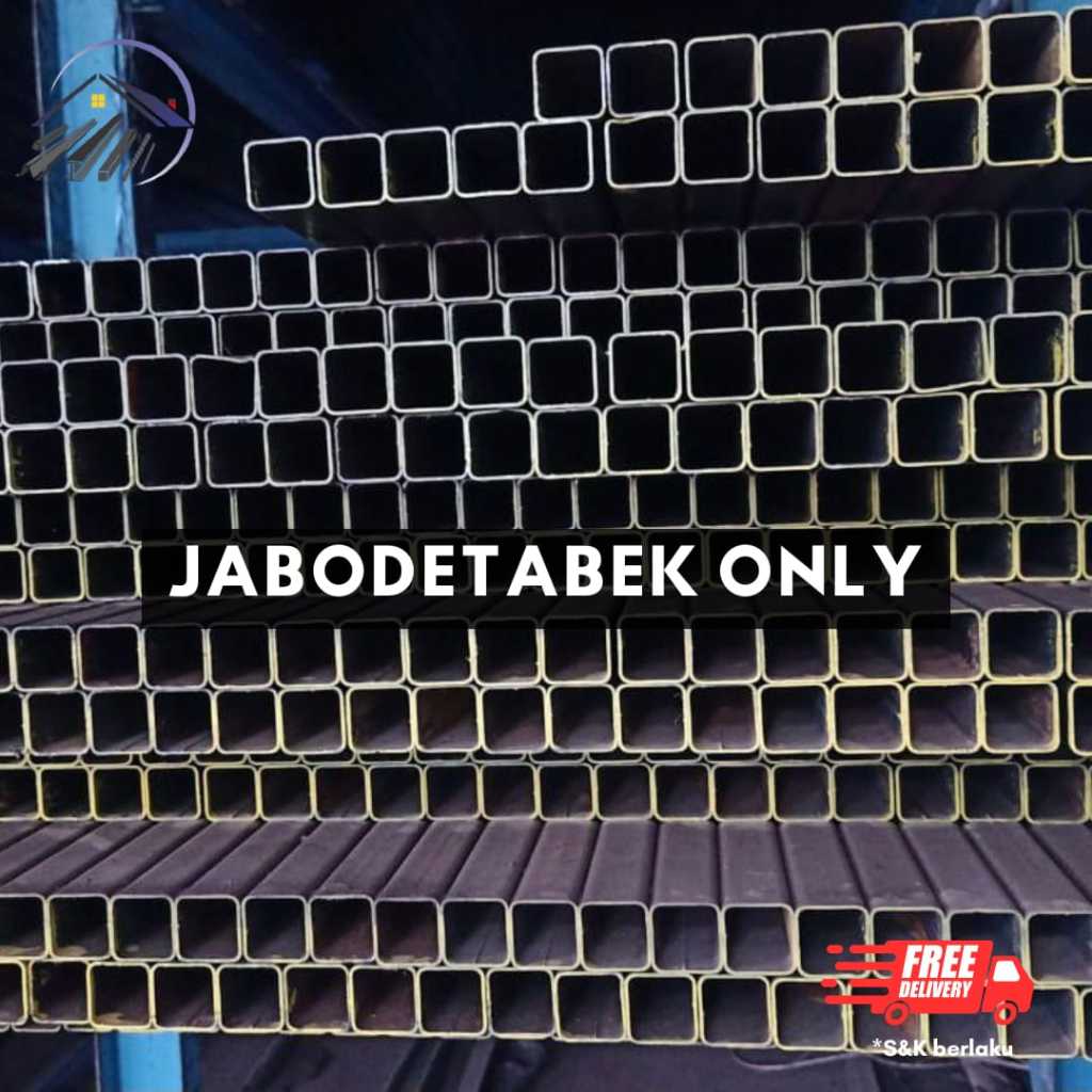 Hollow Hitam / Hollow Besi Tebal 2.5 MM Panjang 6 Meter - BERBAGAI UKURAN