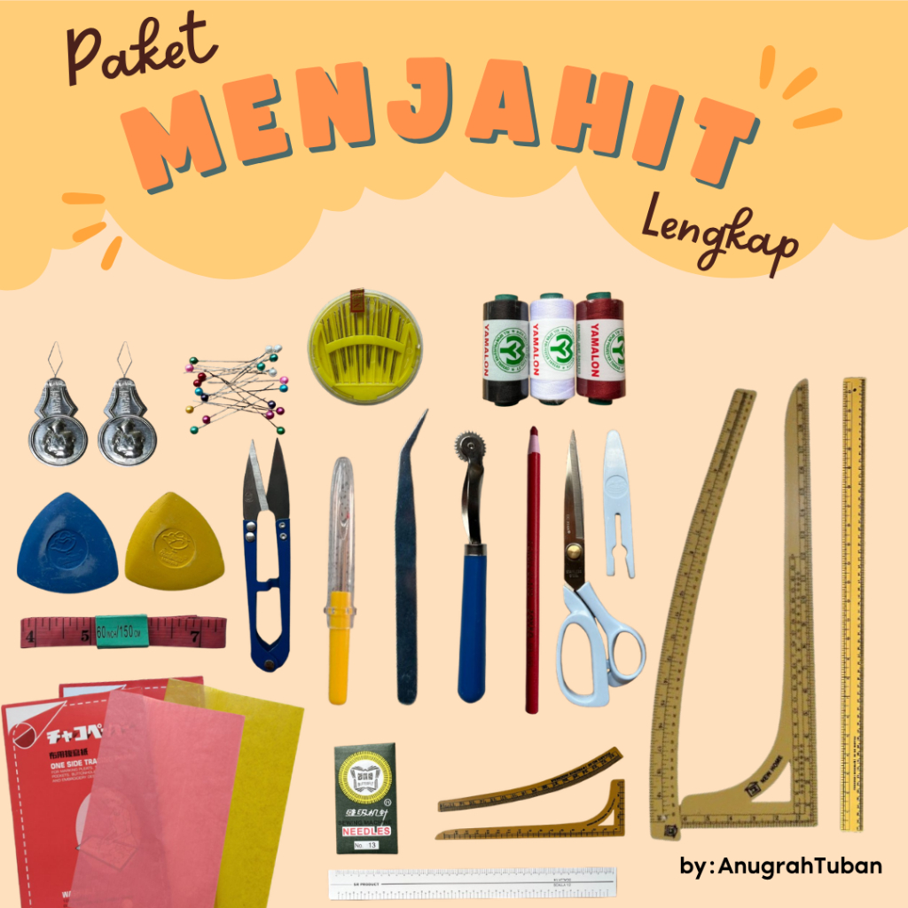 [LENGKAP] Paket Alat/Peralatan Jahit/Penjahit/Menjahit Pemula/Kursus Lengkap Ekonomis