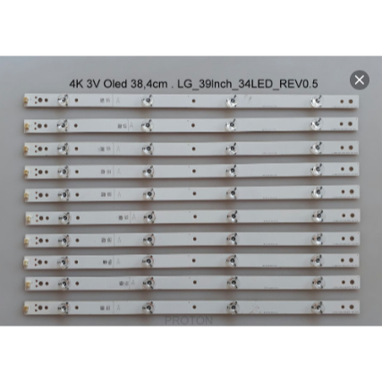 Backlight OLED TV 3V 4 Backlight OLED TV 3V 4 Kancing cekung 38cm 12V LG_39Inch_34LED_REV0.5Backligh