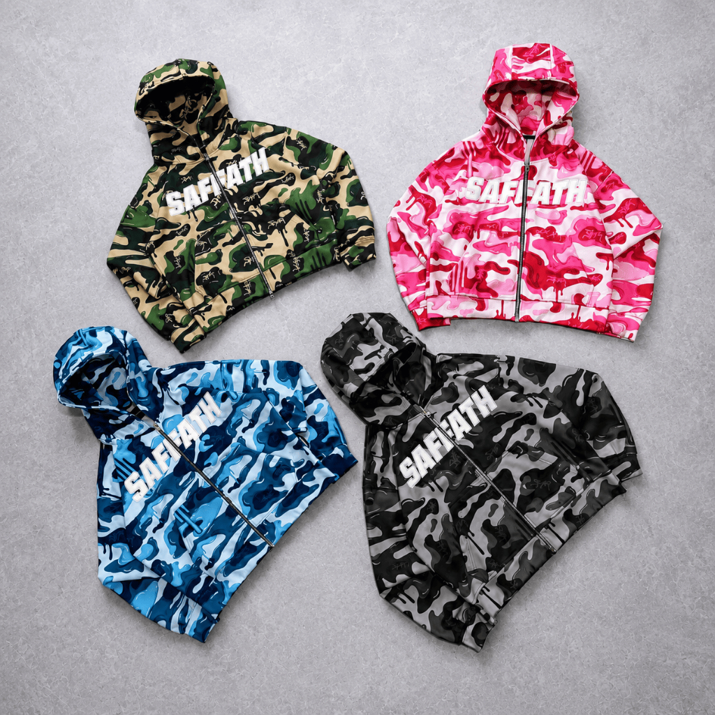 SAFFATH - Signature Camo - Double zip - Hoodie Zipper Boxy