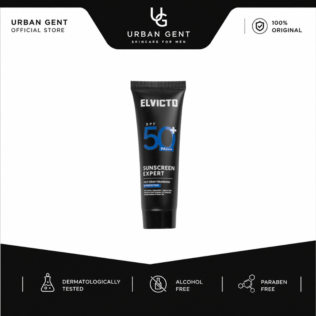 ELVICTO SUNSCREEN EXPERT SPF 50+ PA++++ 30gr | Sunscreen Pria Hybrid Sunscreen SPF 50+ Sunscreen PA+