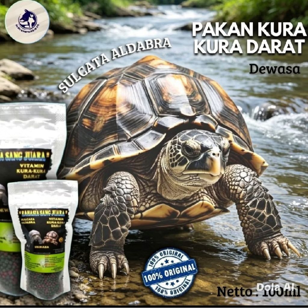 Pakan Kura-kura SULCATA ALDABRA untuk Dewasa 100 gl