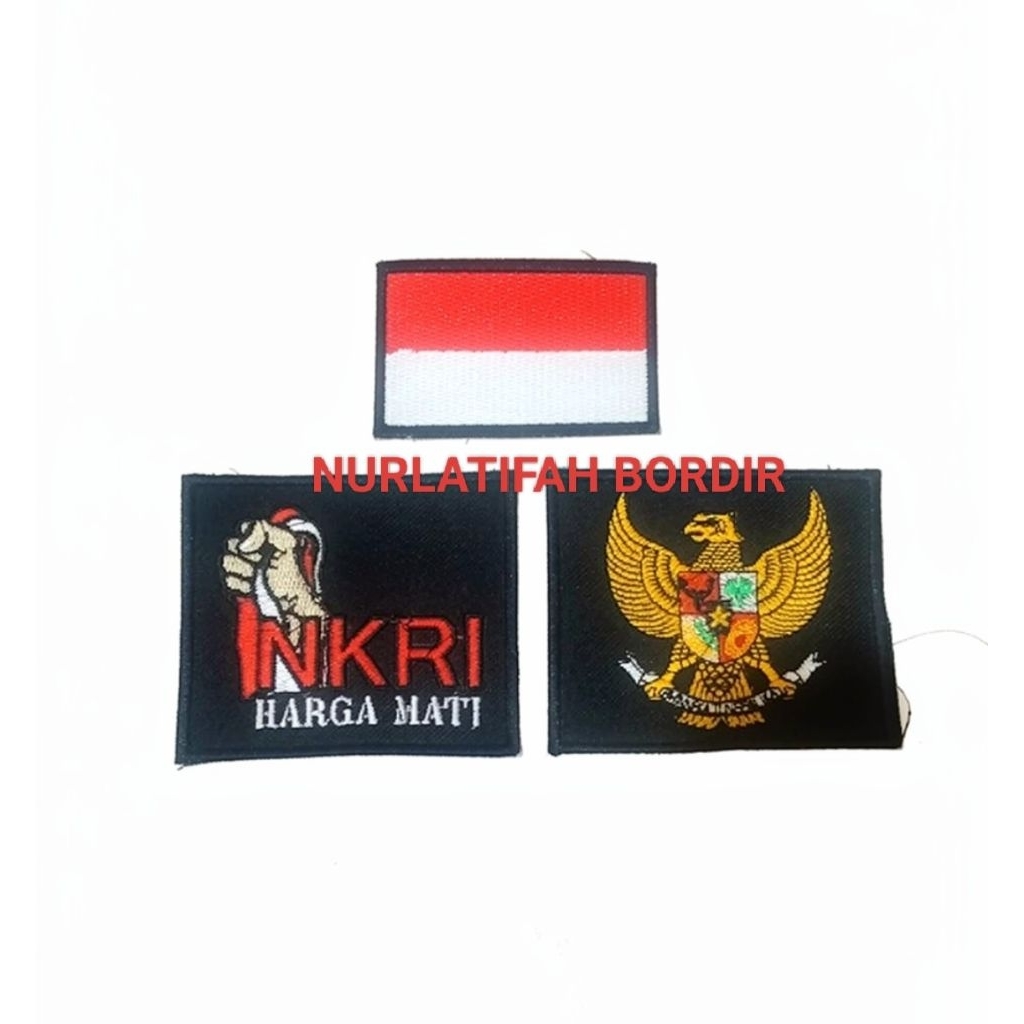 EMBLEM/LOGO BORDIR BENDERA NKRI GARUDA