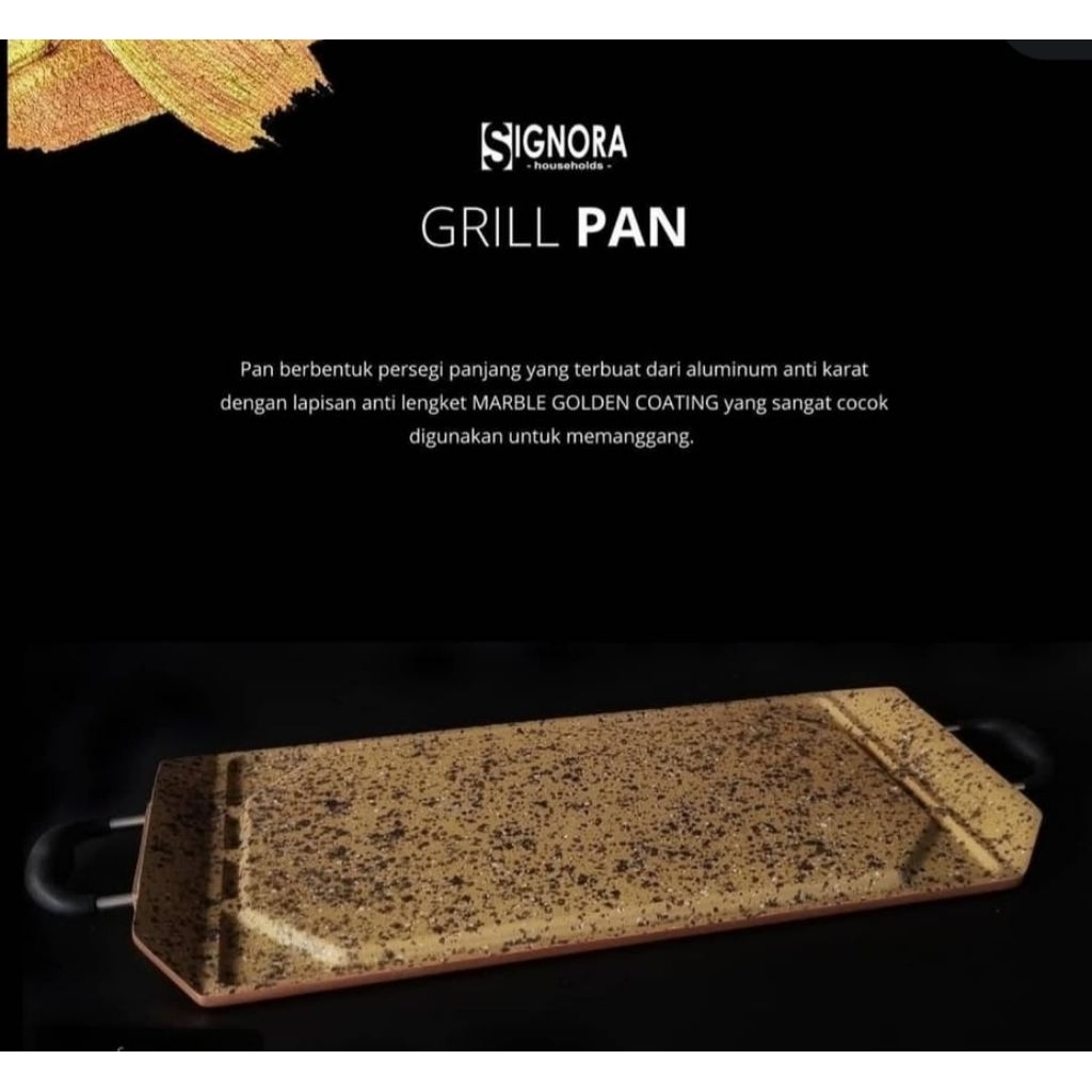 NEW GRILL PAN SIGNORA Panggangan Antilengket + Bonus