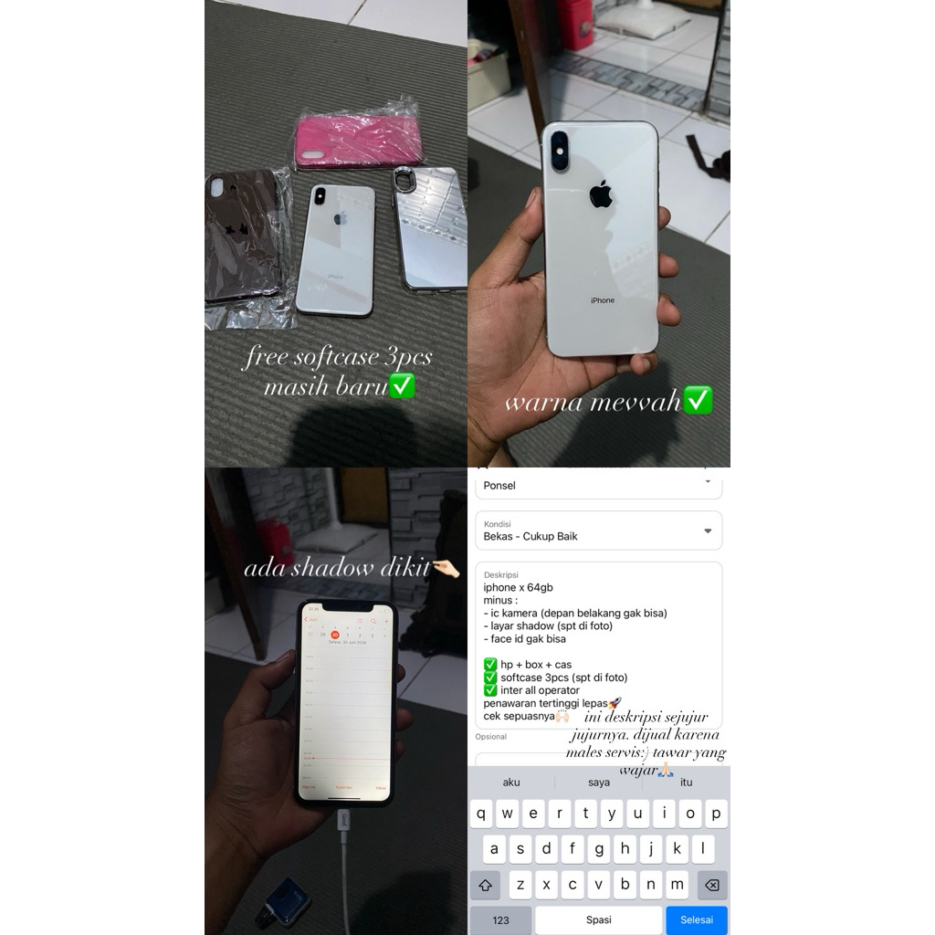 iphone x 64gb second