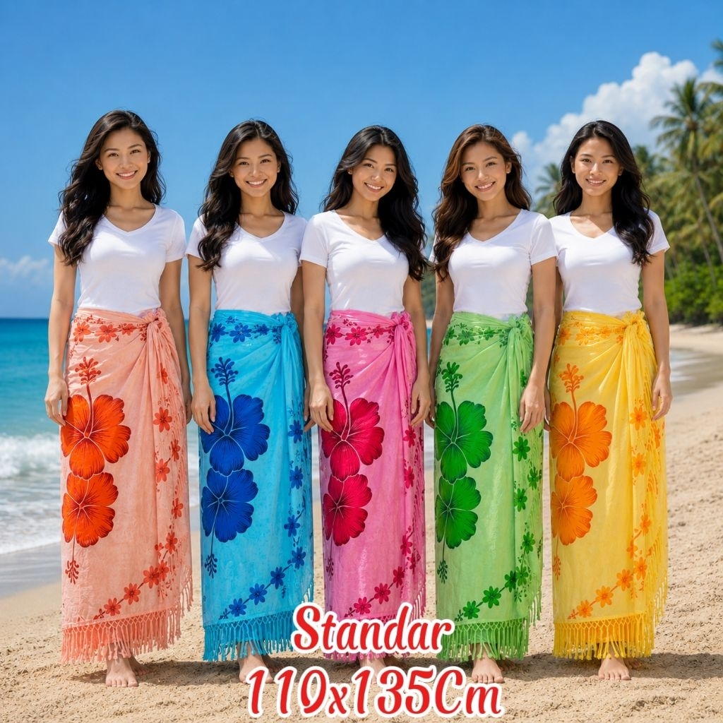 Kain Pantai Standar Motif Bunga // Sarung Bali // Kain Bali