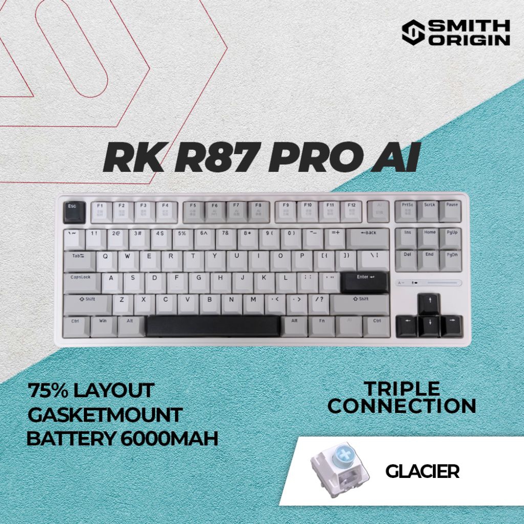 RK R87 PRO AI Keyboard Gasket Trimode Wireless Mechanical Keyboard
