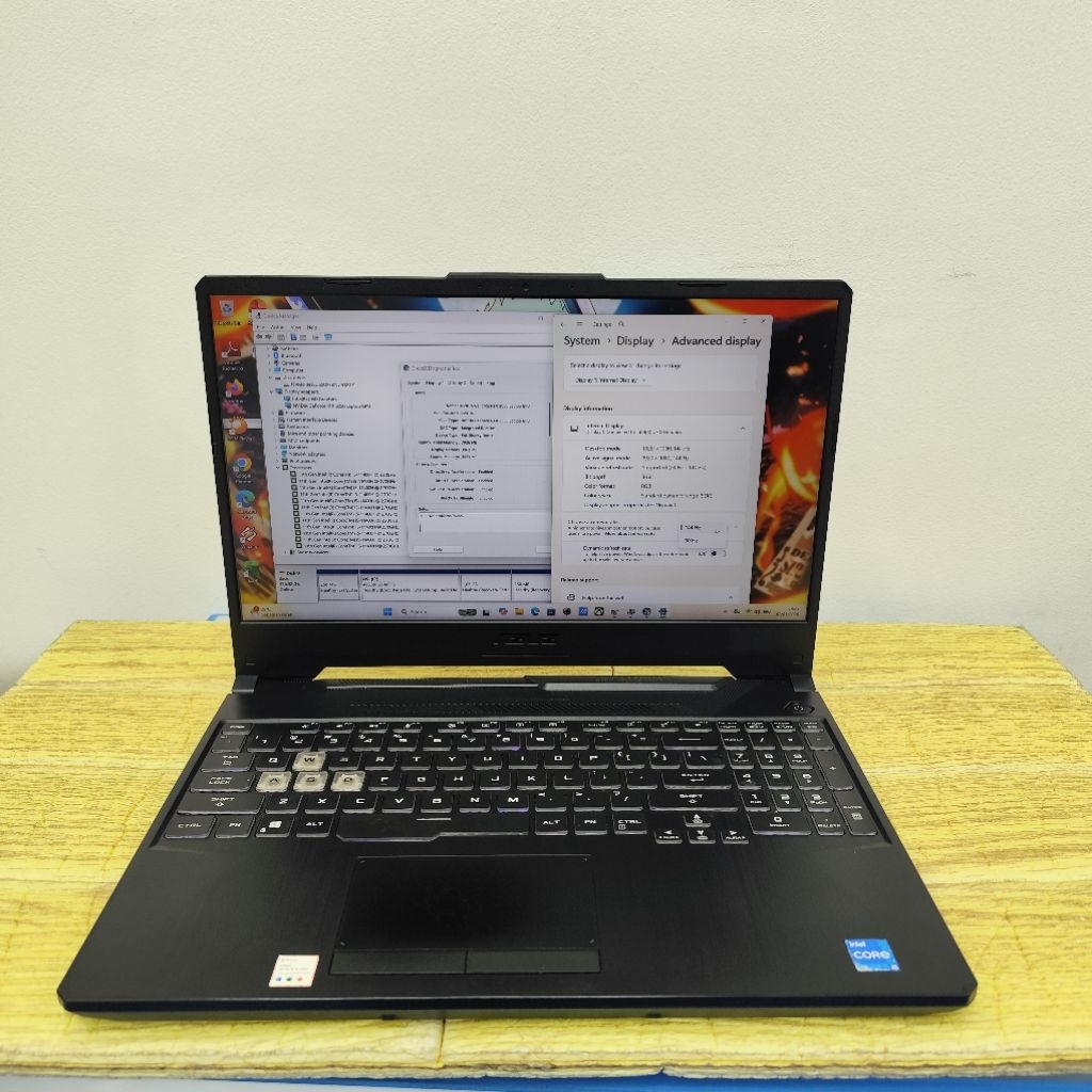 Laptop Second Asus Tuf F15 Fx506hc Core i5-11400h Ram 8gb Ssd 512gb Rtx 3050