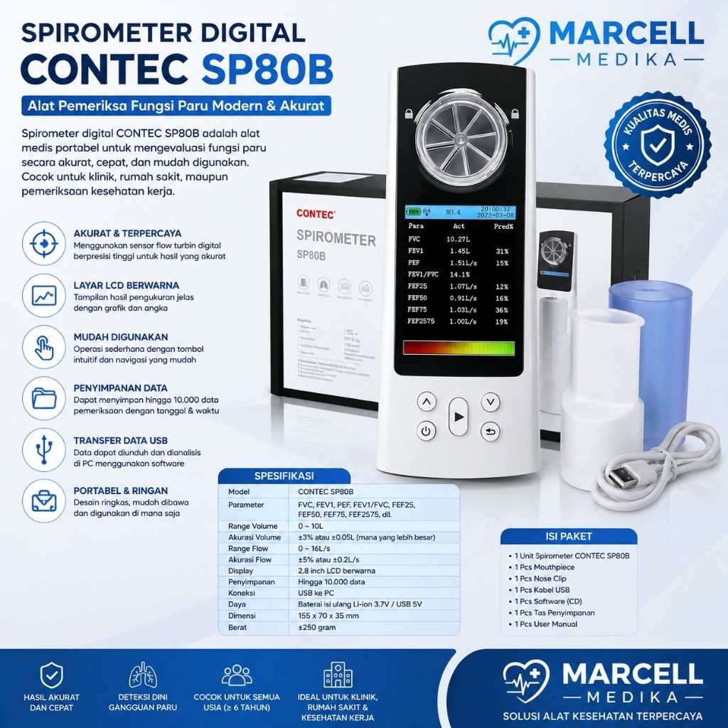 SPIROMETER DIGITAL CONTEC SP80B / SPIROMETER CONTEC SP80B