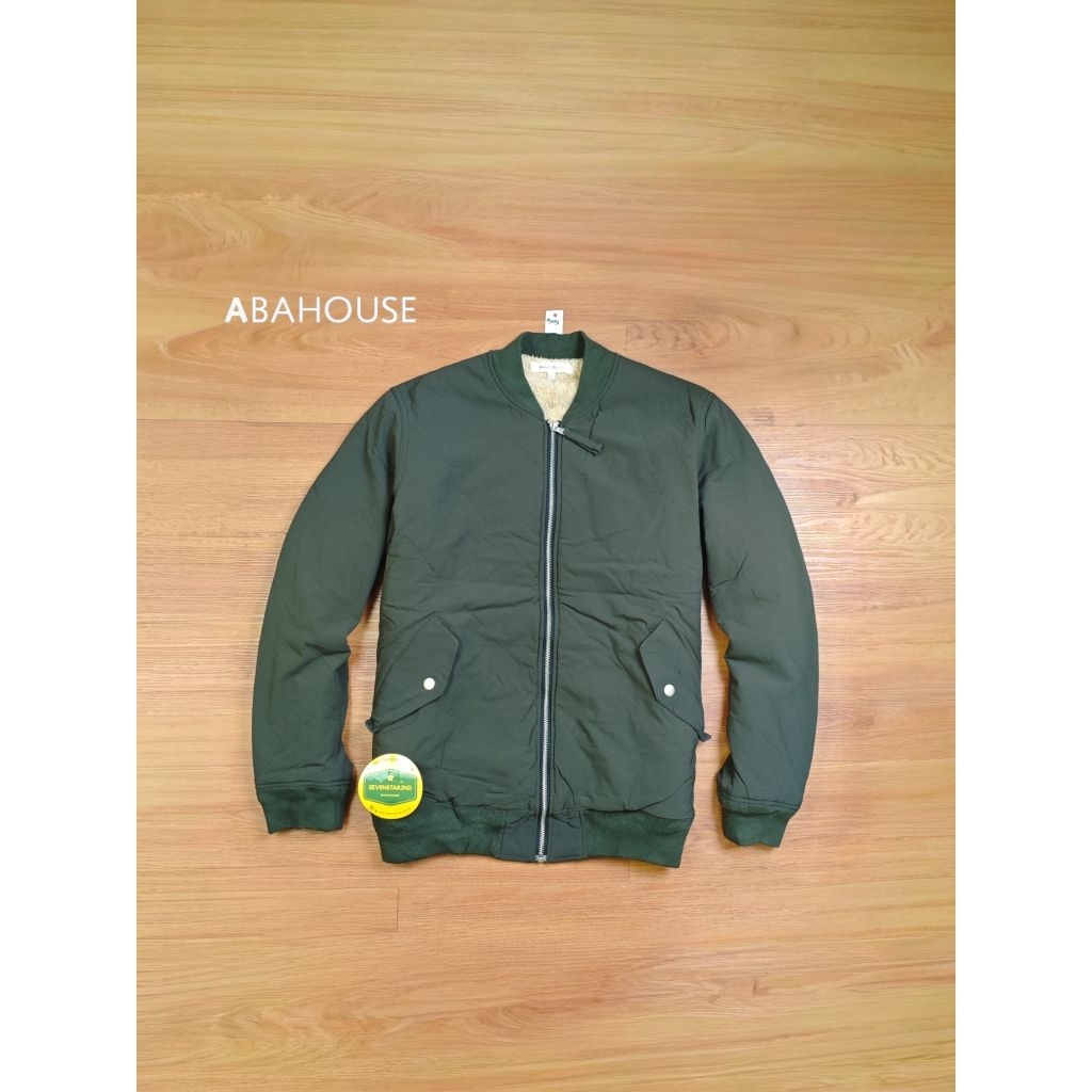 abahouse casual bomber sherpa jacket