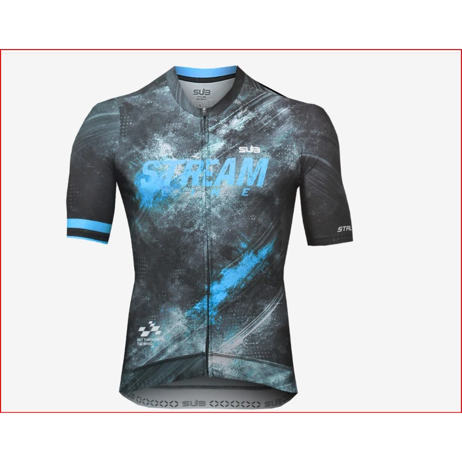 STREAMLINE ASPHALT UNISEX SHORT SLEEVE CYCLING JERSEY - SubJersey
