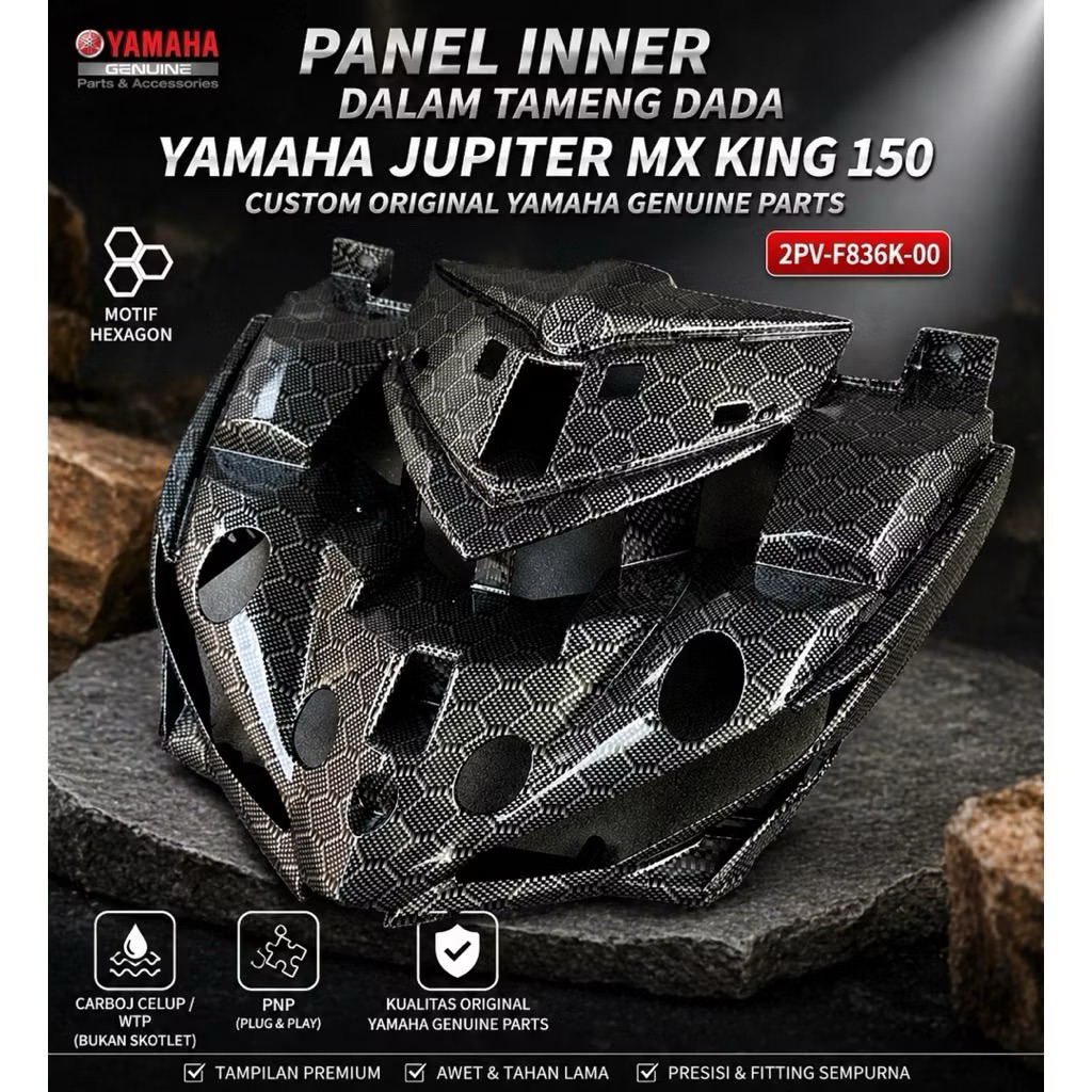 Panel Inner Mx King 150 Carbon Panel Inner Dalam Jupiter Mx King Carbon Hexagon Tameng Dada Mx King 