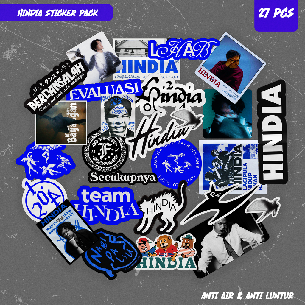 Stiker Band hindia Pack 27 Pcs sticker pack