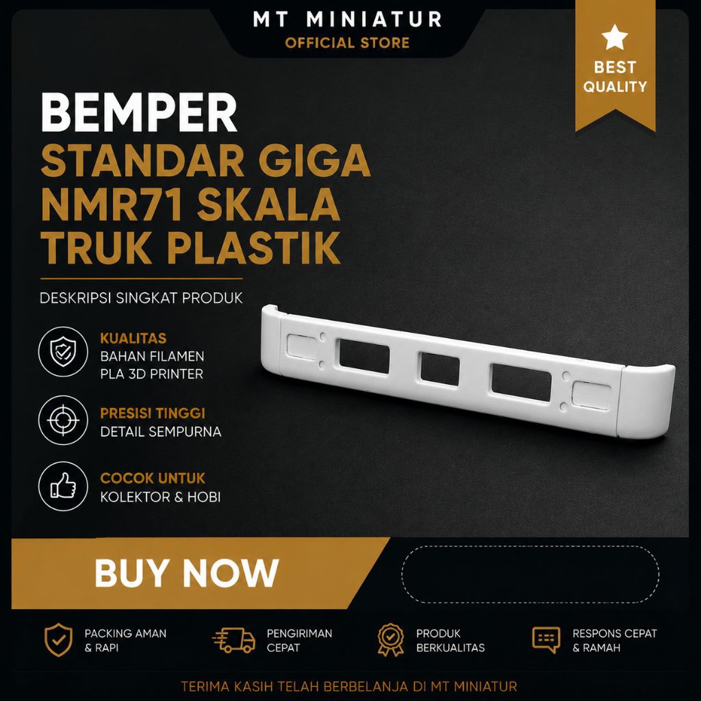 Bemper Standar Giga Nmr71 Miniatur Truk Plastik