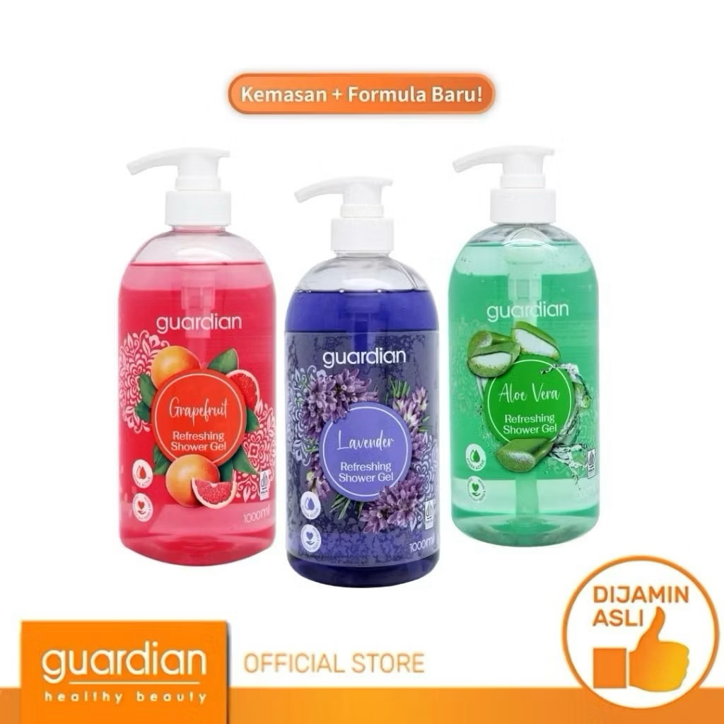 Guardian shower gel 1000ml - sabun mandi cair bentuk gel