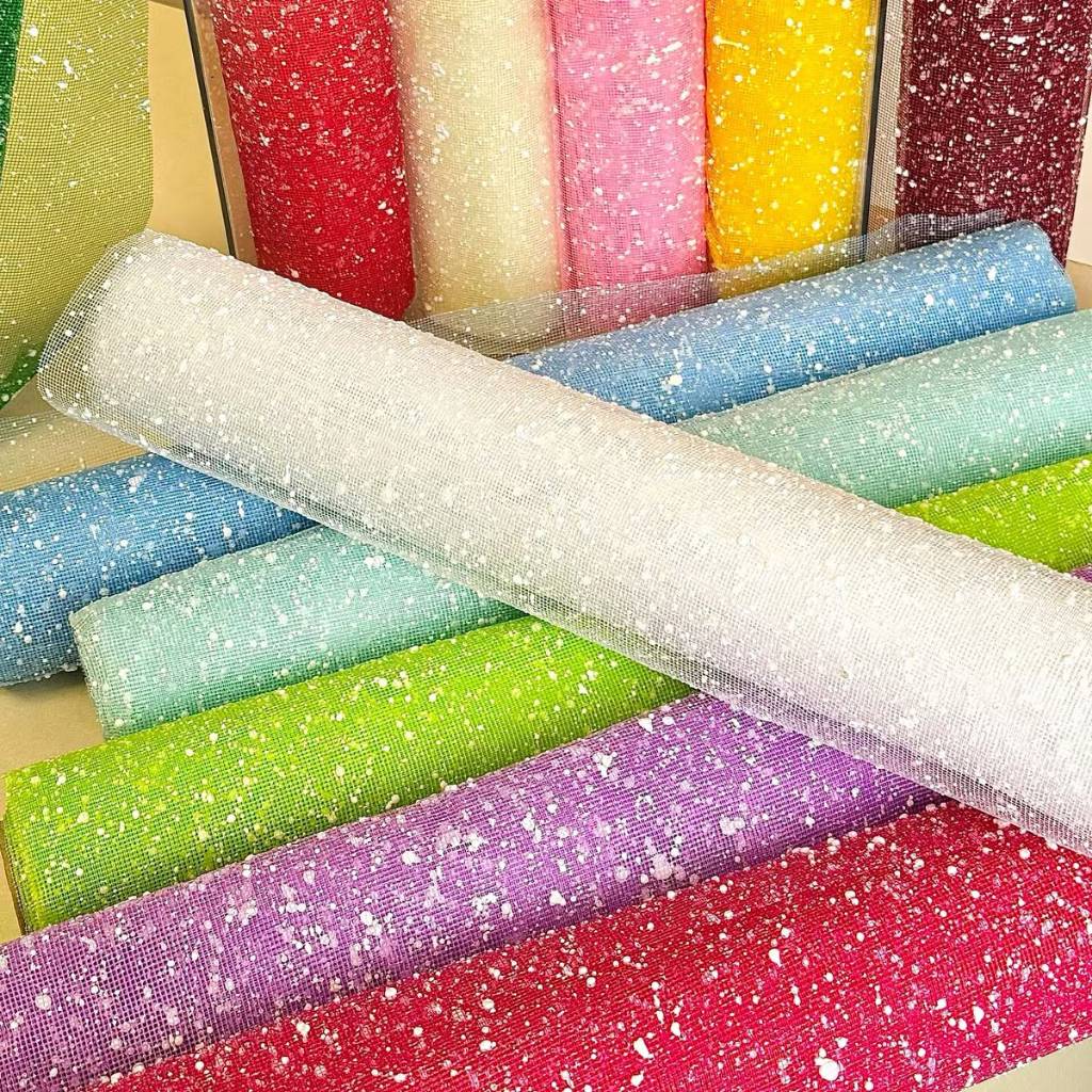 BLOOMPOP - KAIN TILE SALJU / SNOWY WRAPPING PAPER / JALA SALJU / JARING SALJU /JARING SNOWY SNOWFLAK