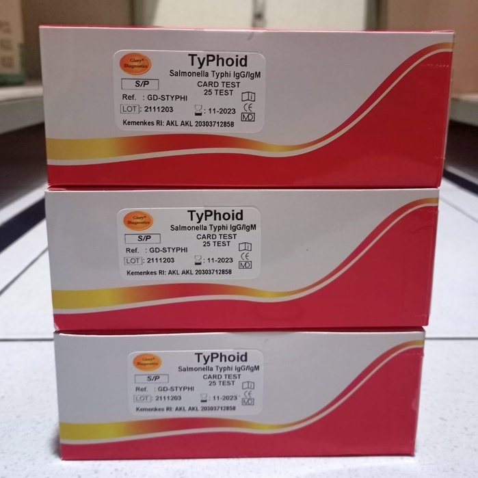 Typoid GLORY / Salmonella igg/igm / Tes widal isi 25 Tes - Glory Typhoid Igg/IgM