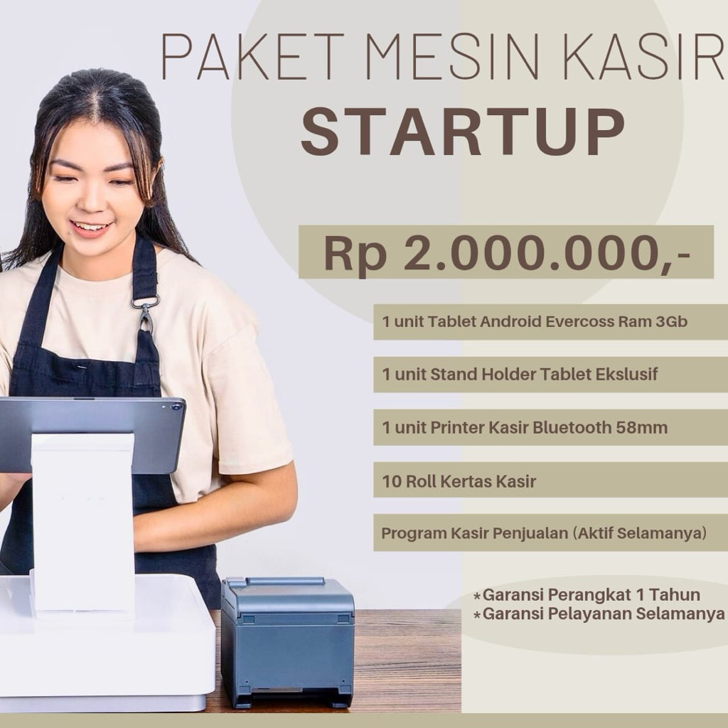 Paket Mesin Kasir Android / POS Android Samsung Lengkap