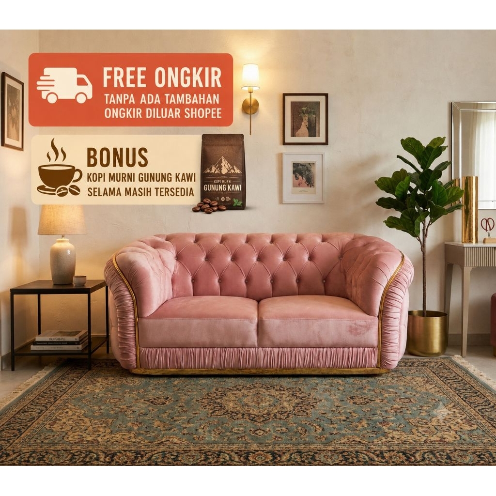 Sofa 2 Seater Turki Sofa Minimalis 2 Seater