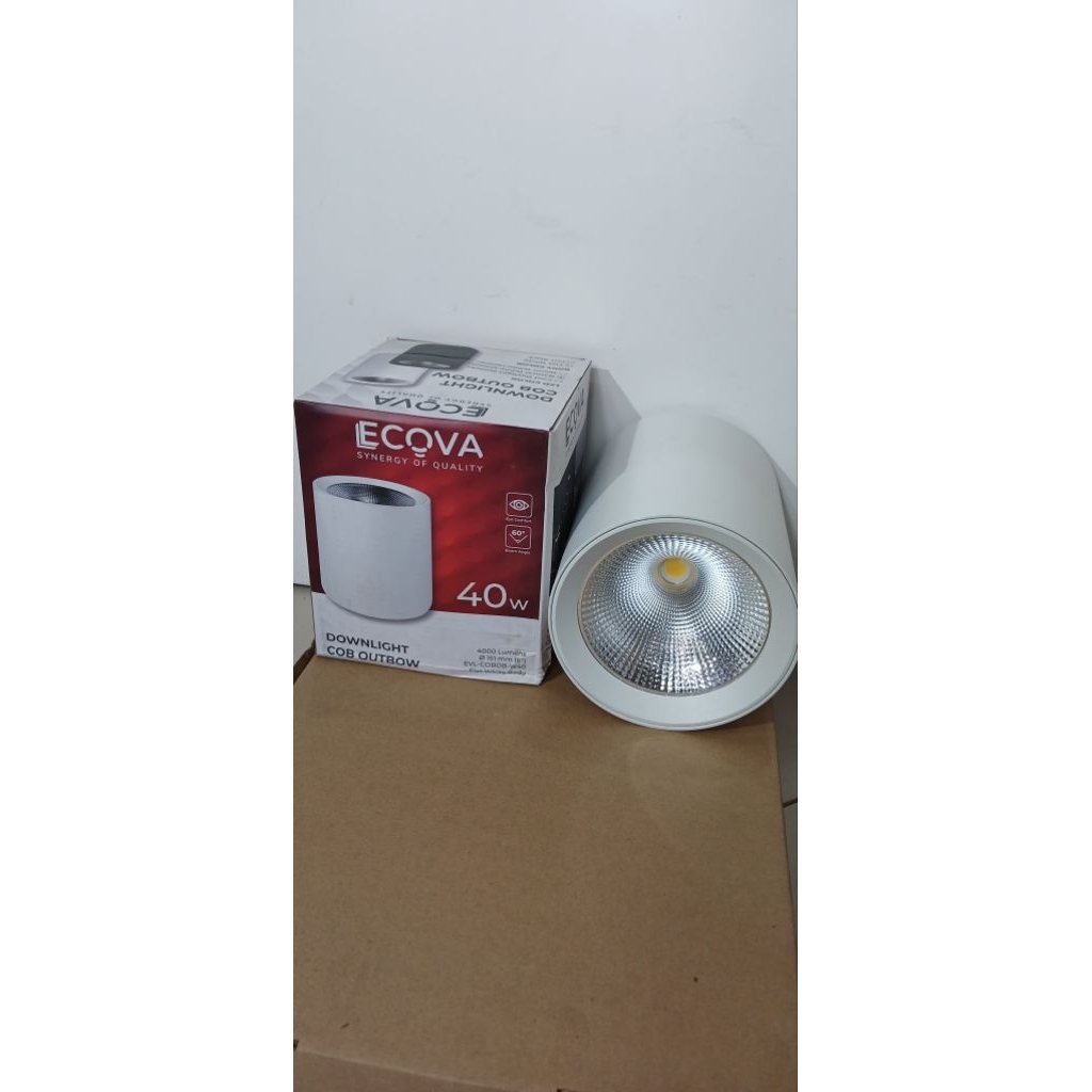 ECOVA DOWNLIGHT COB OUTBOW 40W 4000K SEMU BODY PUTIH