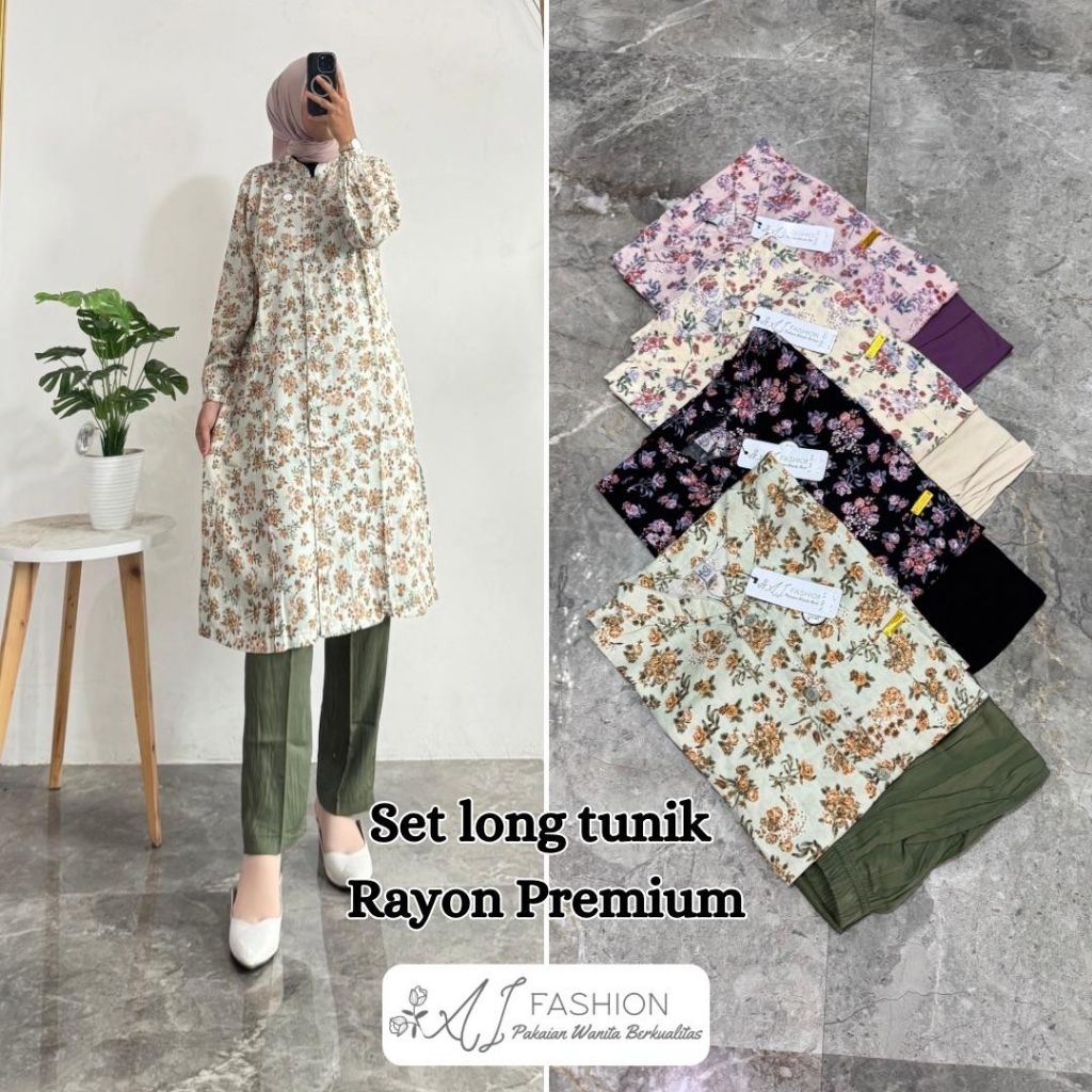 SETELAN LONG/SETLONG TUNIK RAYON TWILL PREMIUM AI FASHION