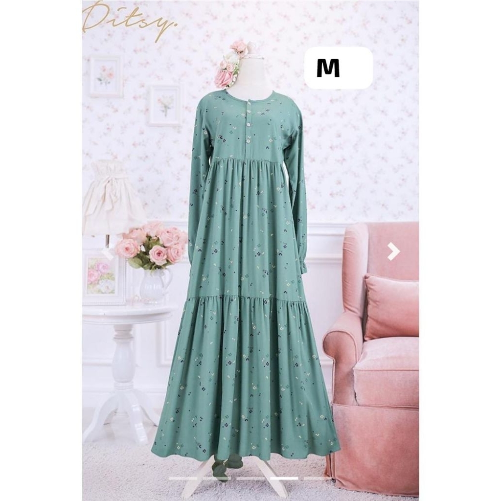 ready gamis premium ditsy disty