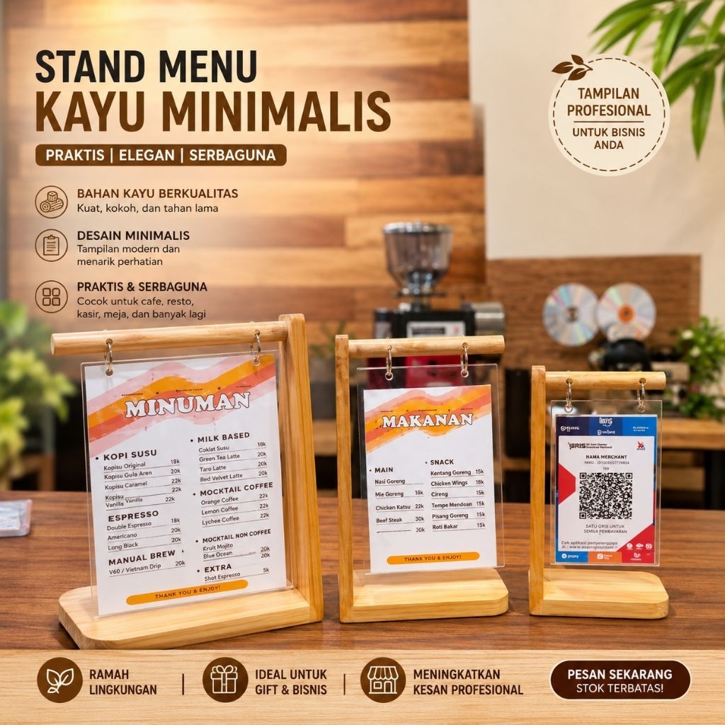 STAND MENU MAKANAN | STAND KALENDER | STAND MENU RESTO
