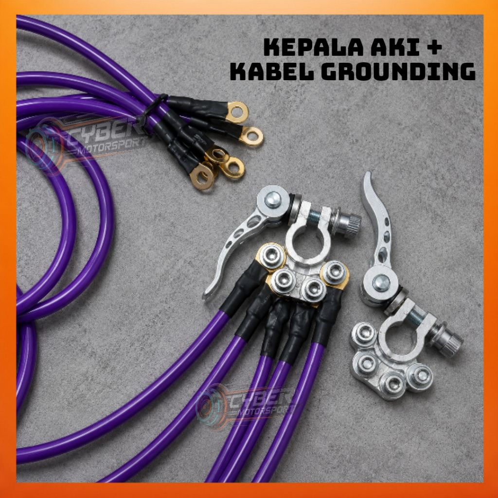 Grounding wire kit. paket grounding kabel aki mobil universal high