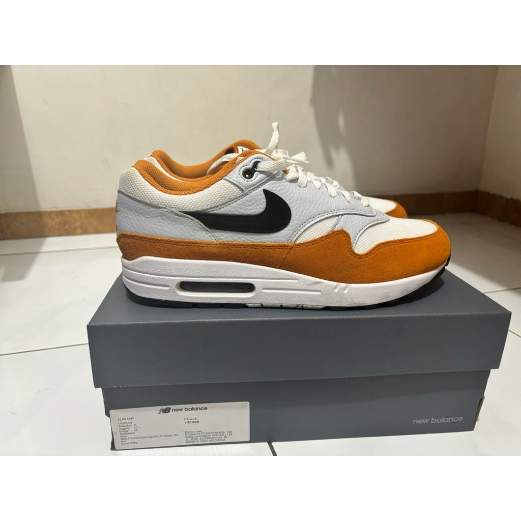 Nike Air Max 1 White Black Wheat Original