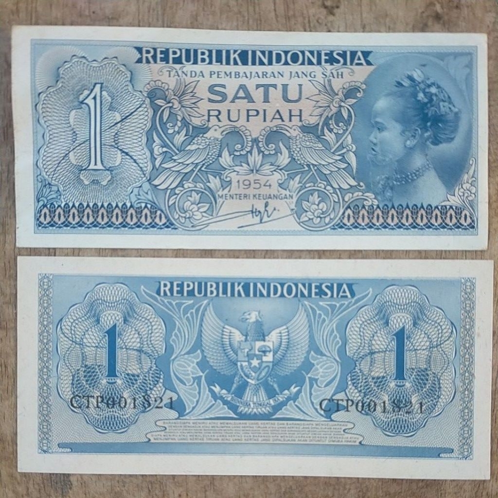 1 rupiah tahun 1954