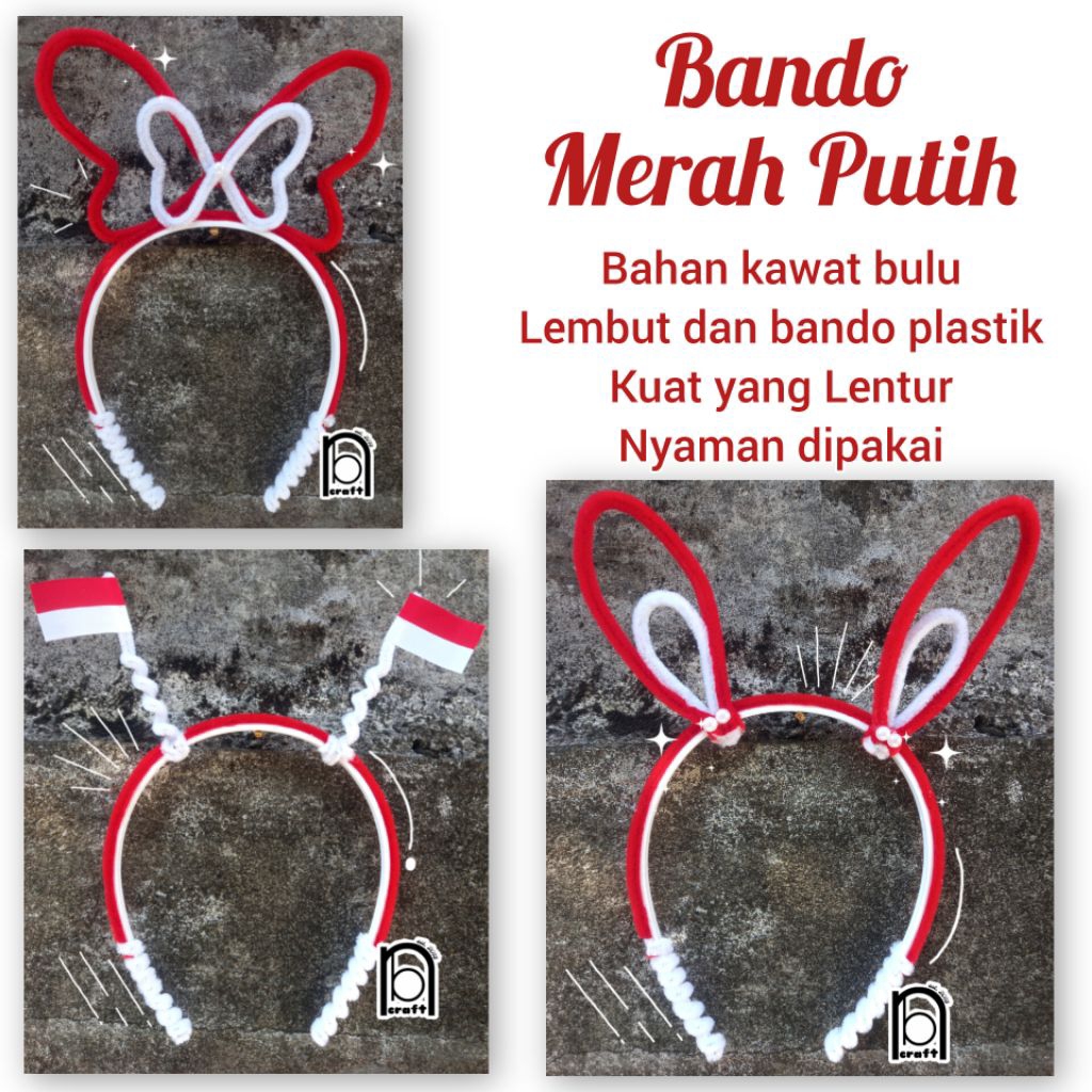 Bando merah putih | Bando 17 agustus | Bando kemerdekaan | Aksesoris 17 agustus