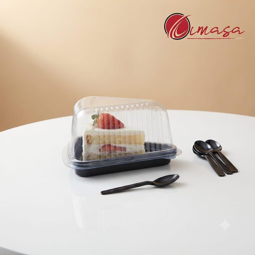 Tray Mika SEGITIGA Cake Box / Mika Mini Cake Tray Mika Slice 50pcs