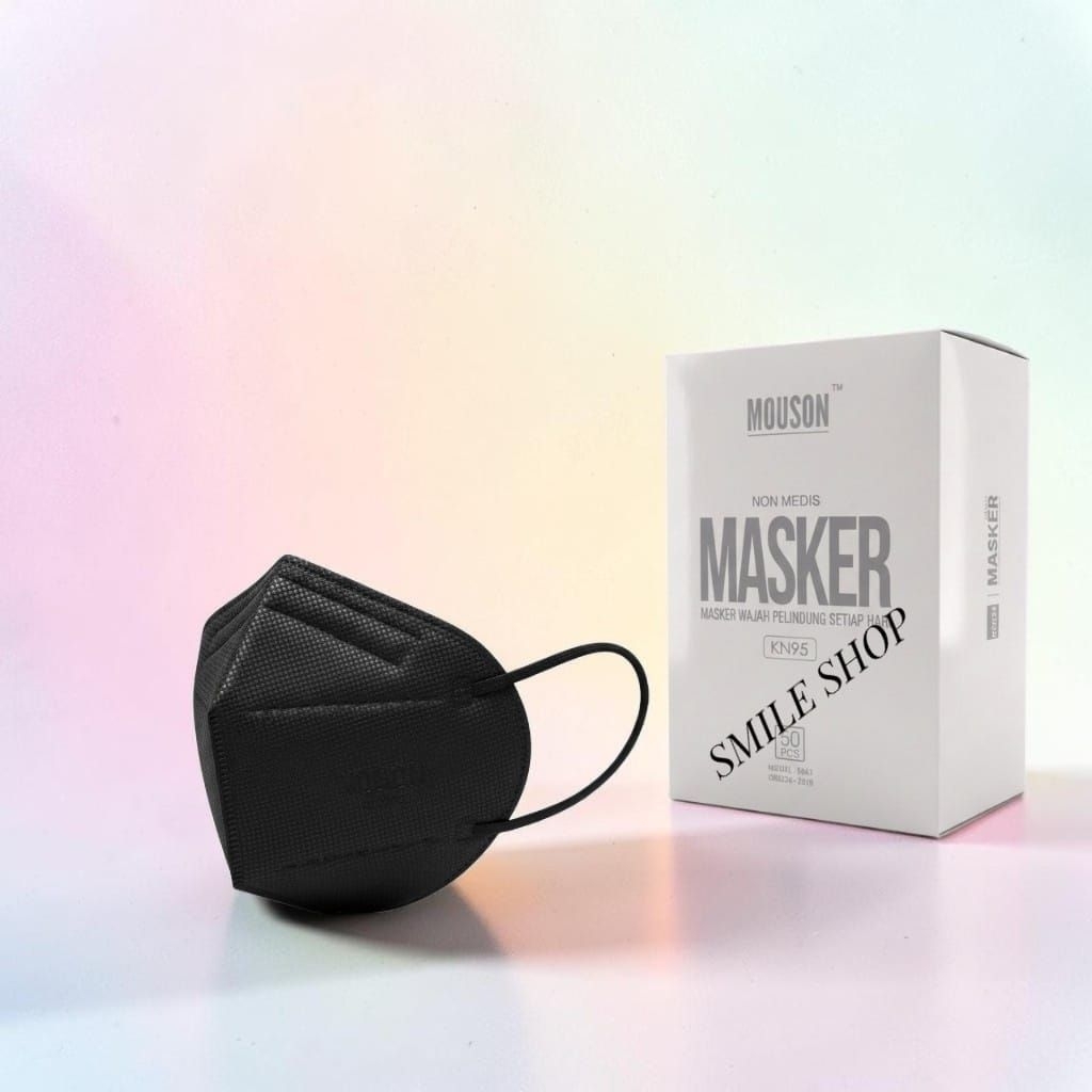 MASKER KN95 MOUSON EMBOSS WHITE 5PLY 1BOX 50PCS