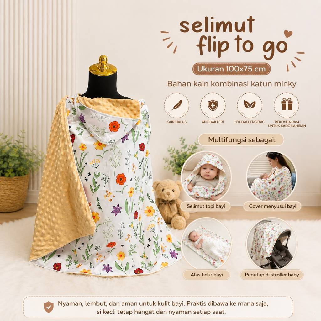 UKURAN JUMBO Selimut Bayi On The Go 7 Fungsi In 1 Blanket Baby kiosbalita.id - Travelling Aman dan N