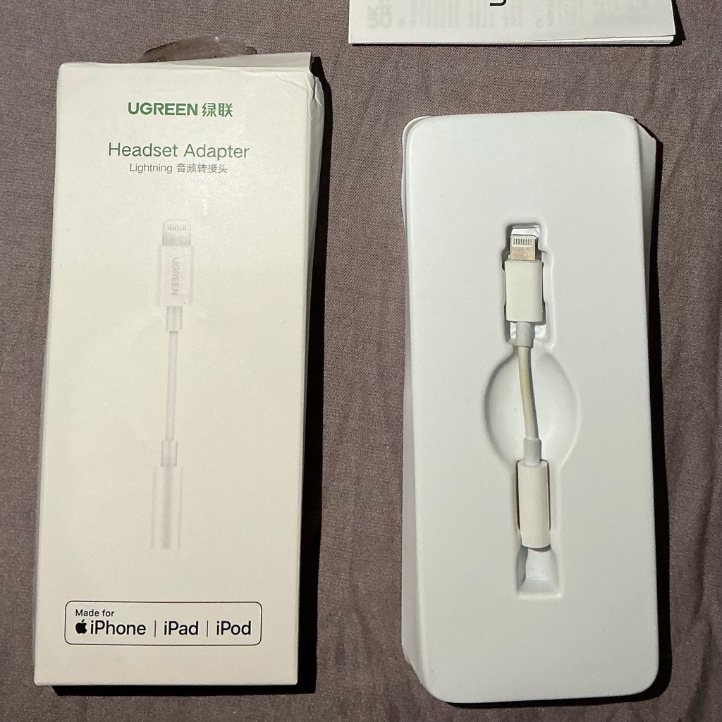 preloved UGREEN headset adapter lightning