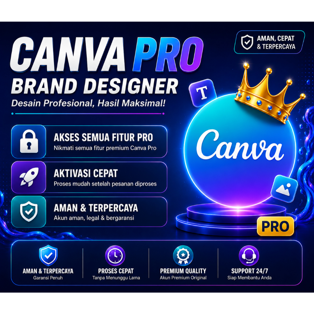 Canva Pro Brand Designer Akses Fitur Premium, Aktivasi Cepat, Akun Aman & Terpercaya