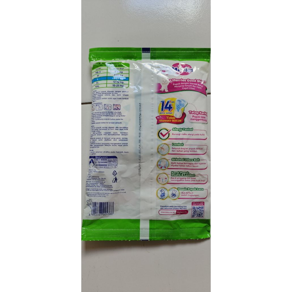 Popok Merries Sachet L
