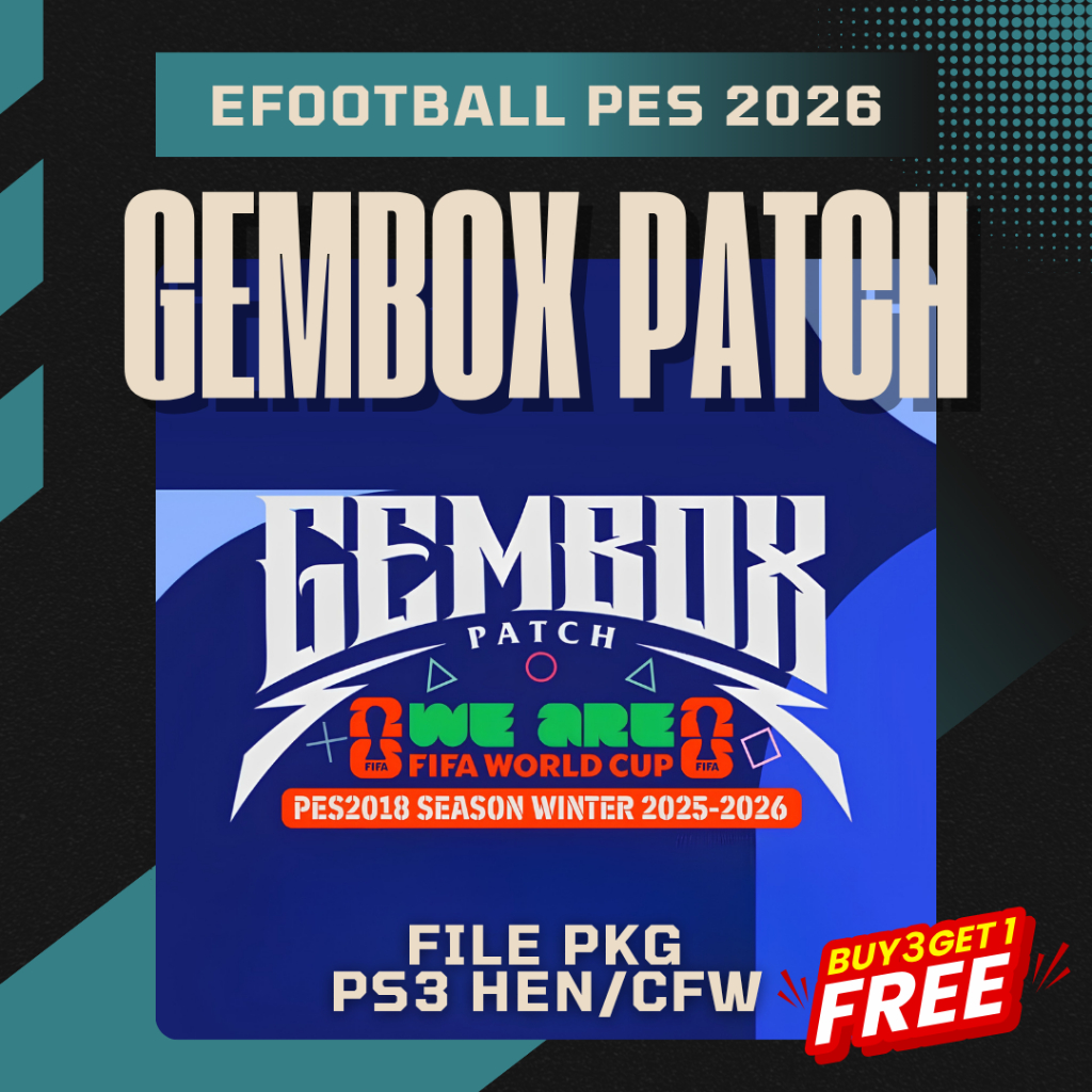 EFOOTBALL PES 2026 PS3 HEN/CFW – Gembox Patch World Cup REV 3 | Full Update 2025/2026