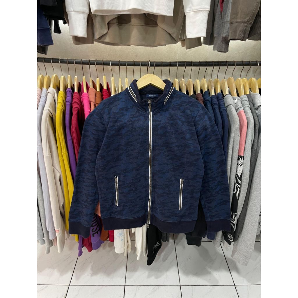 jacket casual field/dream HIDEN hodie camo double ziper biru ( tag L )