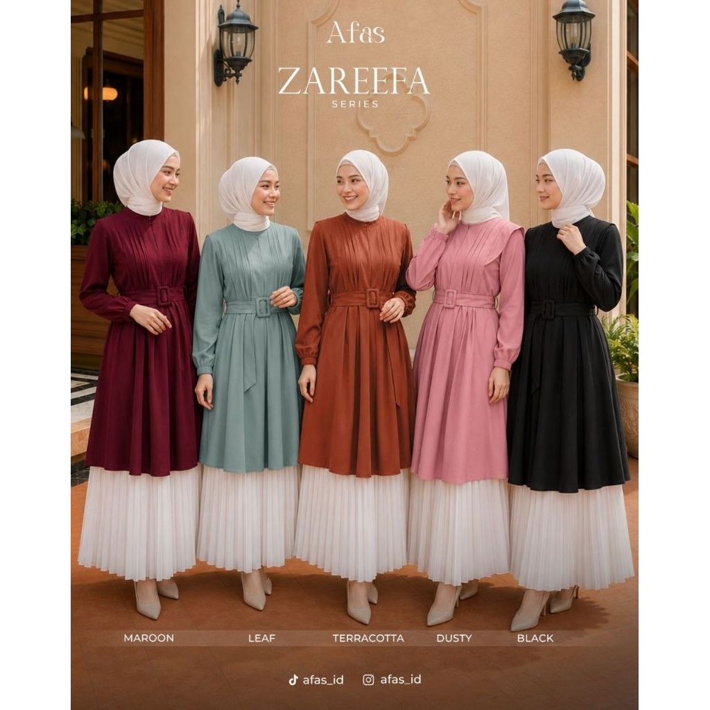 PO‼️[ORDER VIA CHAT-JANGAN CHECK OUT] Oneset Perempuan Dewasa Zareefa Series One Set Tunik by Afas H