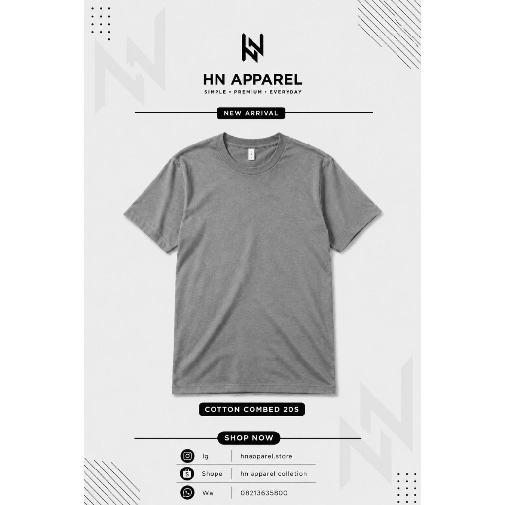 Kaos Polos Cotton Combed 20S