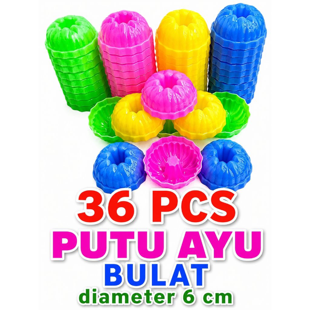 3 Lusin putu ayu bulat/ cetakan kue putu ayu bulat merk kh