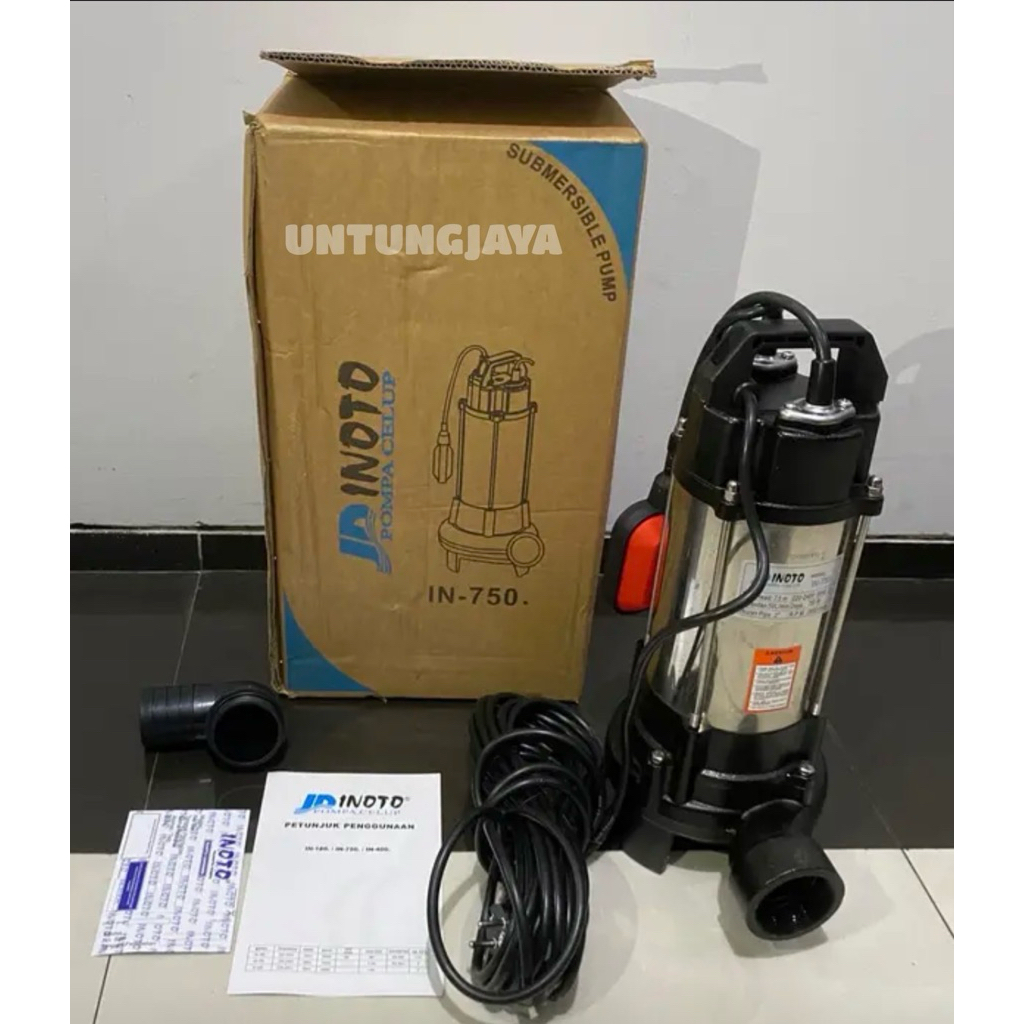 POMPA CELUP INOTO IN 750 1 HP // POMPA CELUP INOTO AIR KOTOR AIR LIMBAH WITH CUTTER PISAU PENCACAH I
