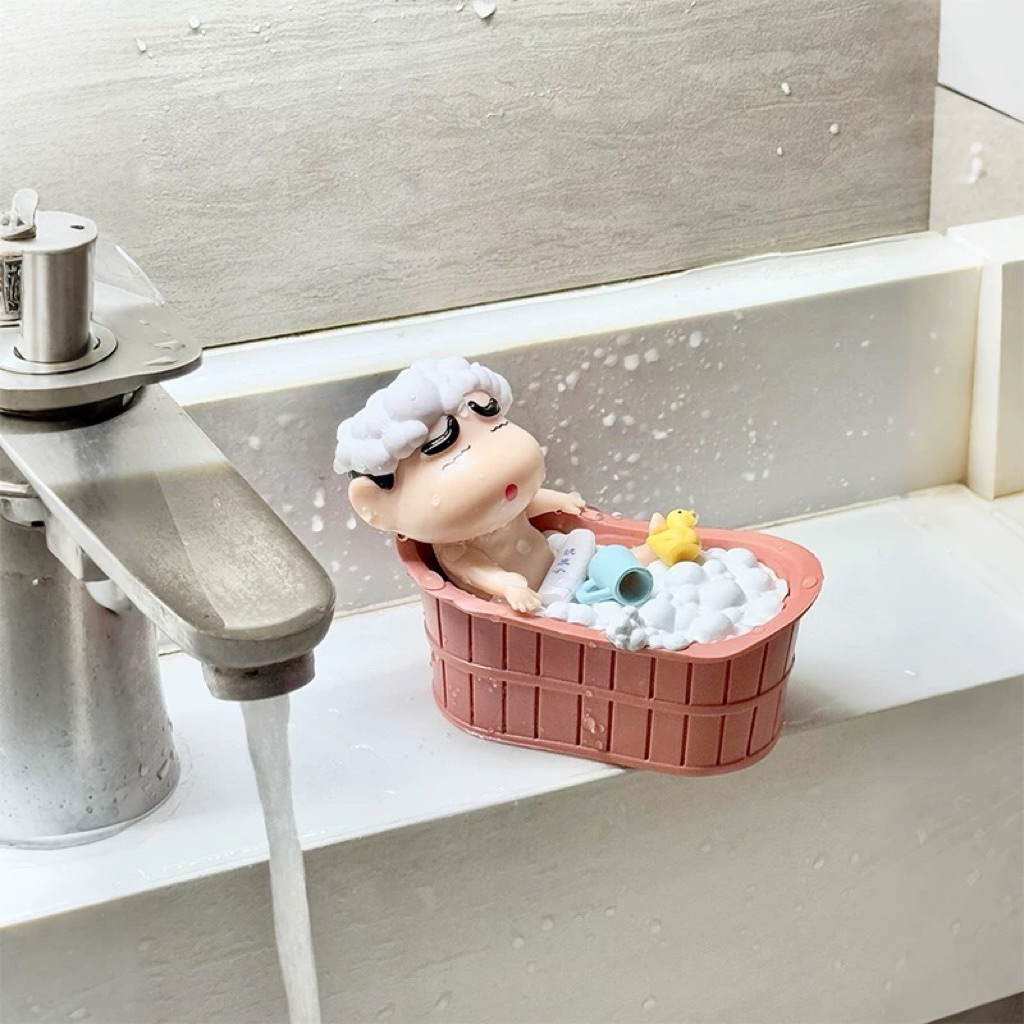 Sinchan Bath Mini Bathtub Character Soap Holder – Dekorasi Kamar Mandi Viral Bubble Bath Character S