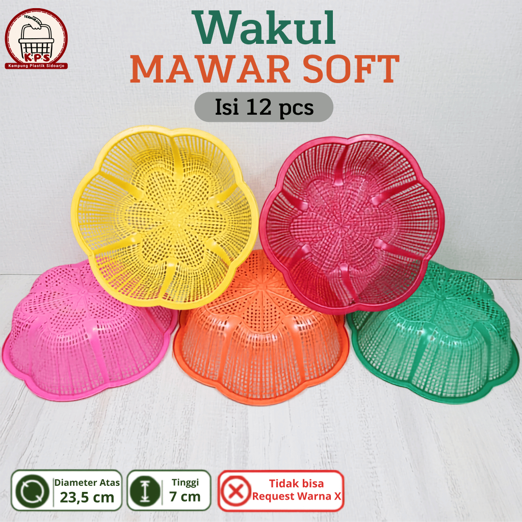 12 PCS Wakul Mawar besar DX Cerah lubang tebal / Besek Nasi Hajatan Berkatan Slametan/ wakul mawar r