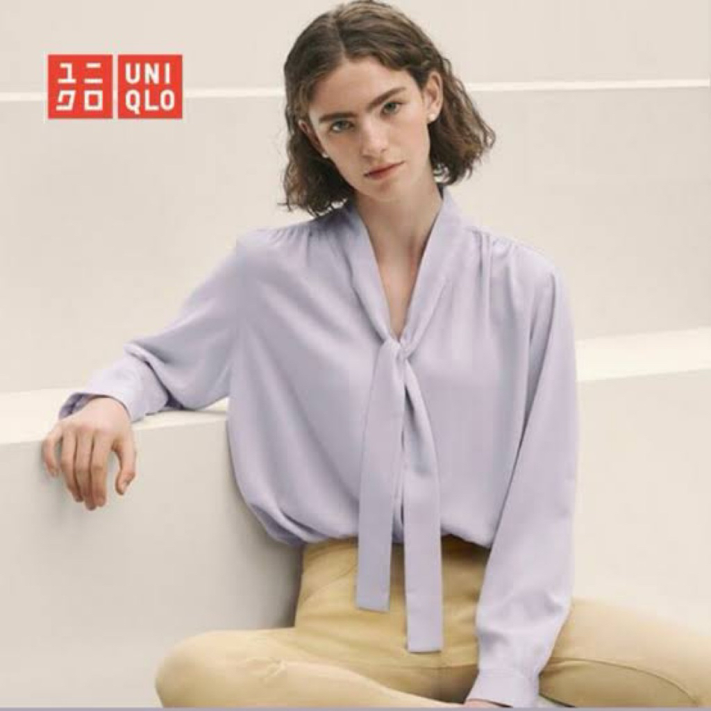 Blouse katun rayon Uniqlo