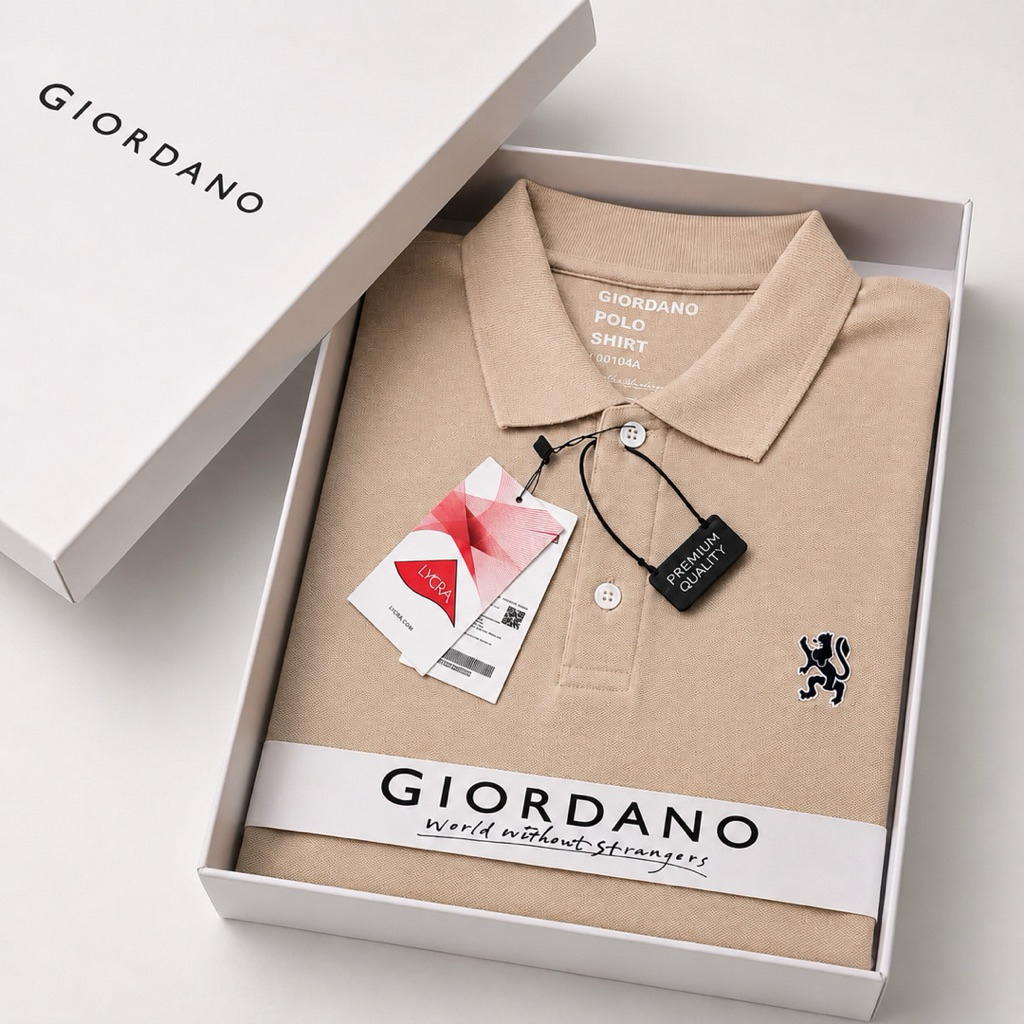 NEXA~Polo Shirt Tshirt Kaos Kerah Giordano Lion 3D Mini Terlaris