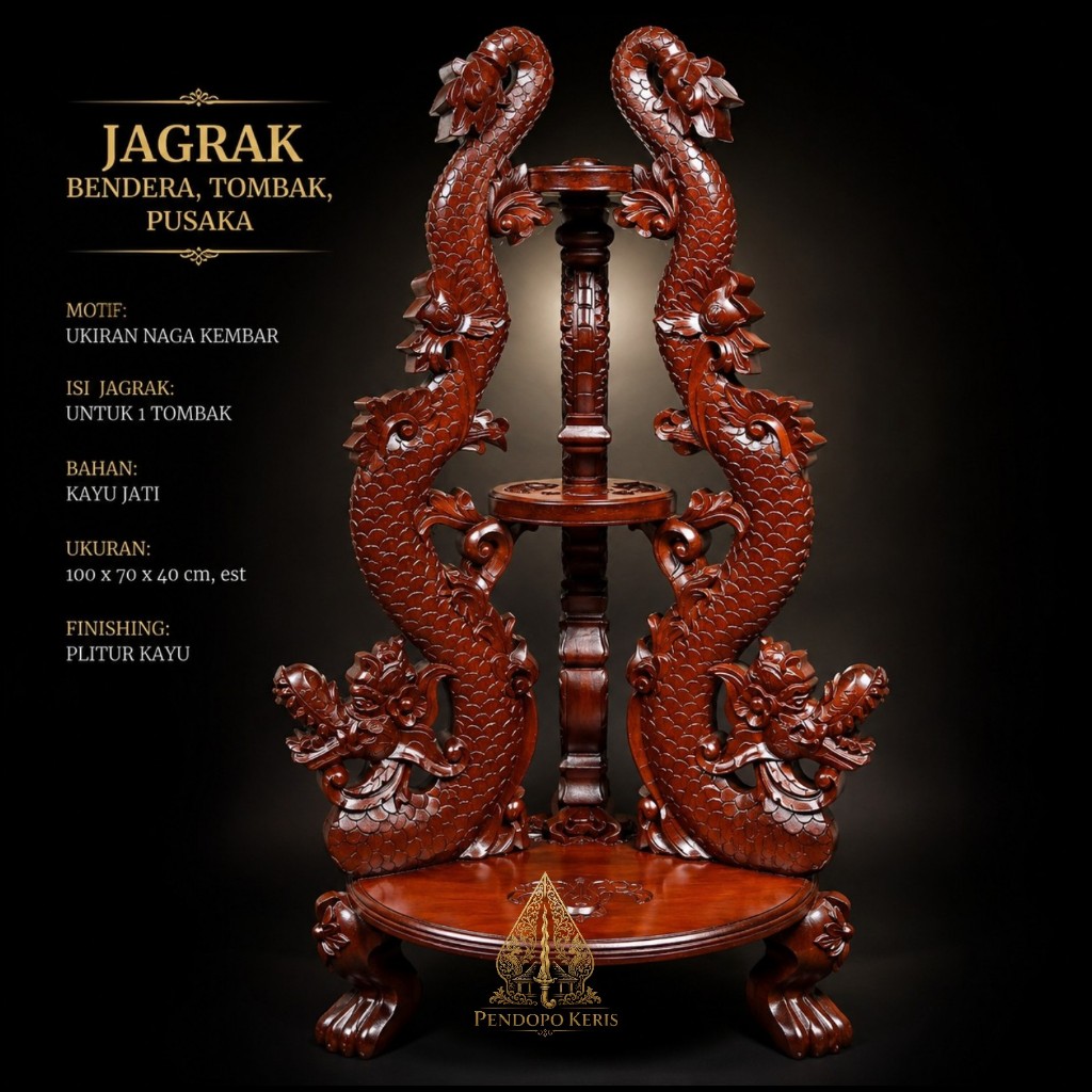 Jual Jagrak Stand Tempat Pajangan Bendera Tombak Pusaka Gedung Murah