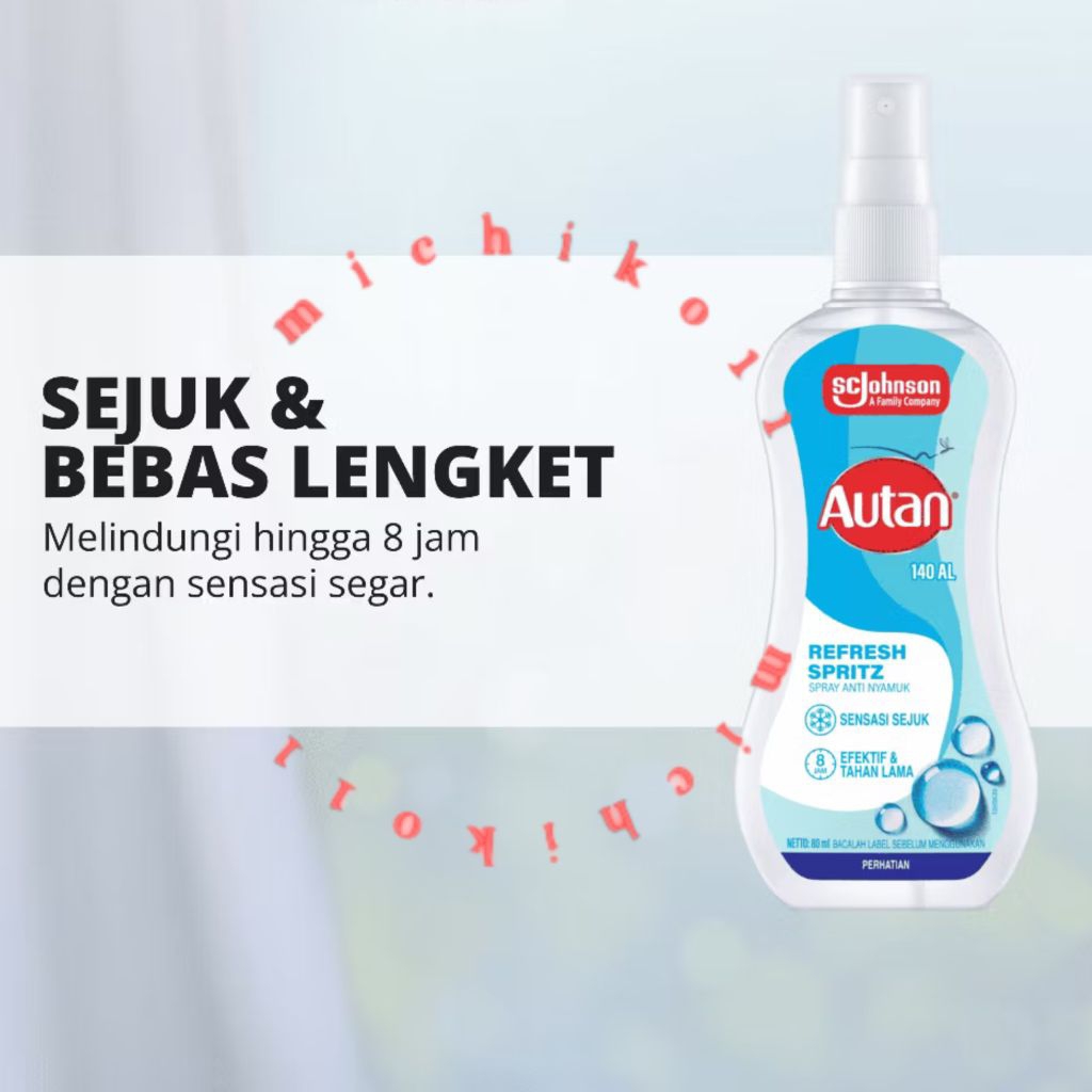 Autan Refresh Spritz Liquid Botle 80 ml Autan Spray 80 ml Anti Nyamuk Spray